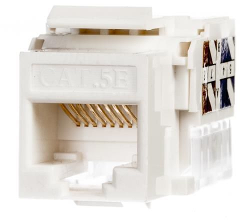 Moduł Keystone RJ45 Cat 5e UTP Biały  Netrack