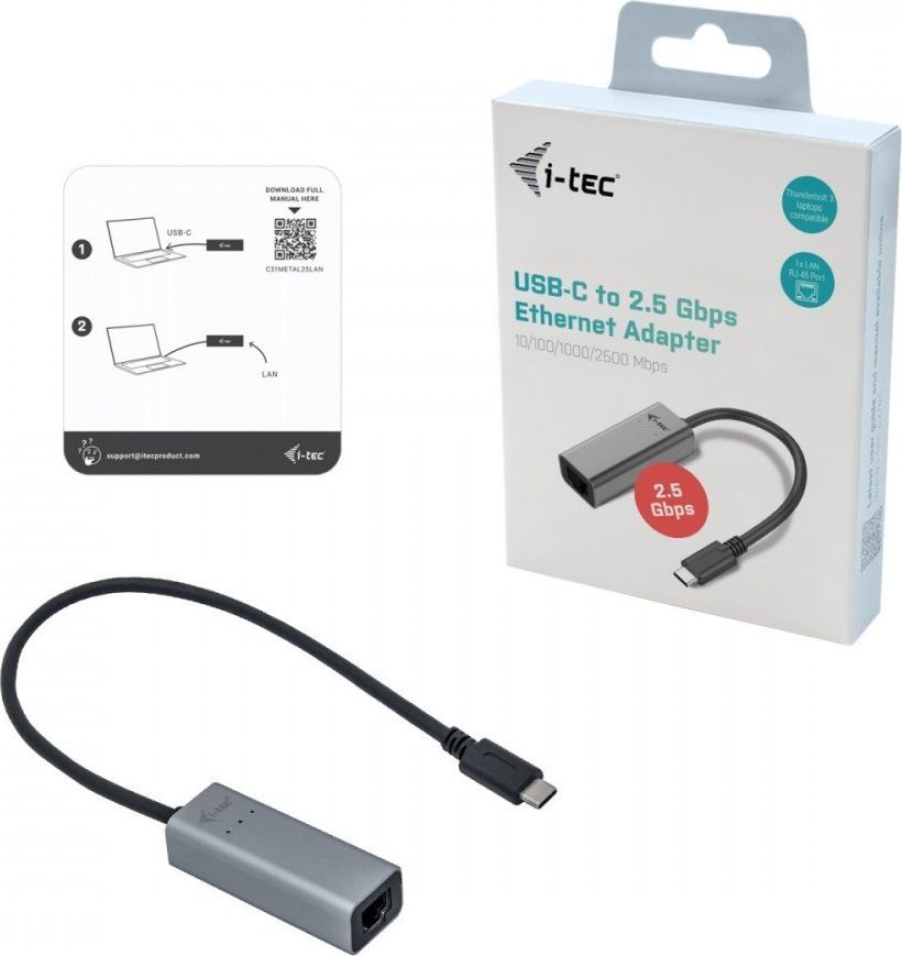 Karta sieciowa USB-C LAN 2.5Gb RJ45 i-tec - obrazek 3