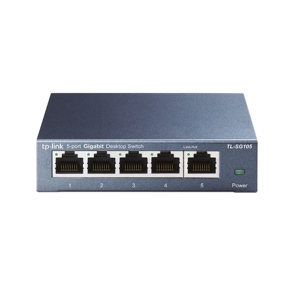 Switch TP-Link TL-SG105S  5x10/100/1000 MB/s Easy Smart - Metalowa obudowa