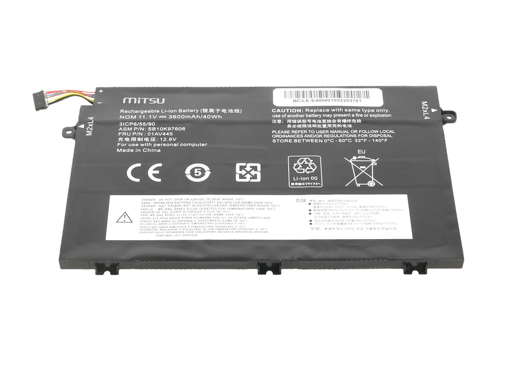 Bateria do laptopa Lenovo Thinkpad E14; E15; E480; E490; E580; E590 11.1 V 4100 mAh - obrazek 2