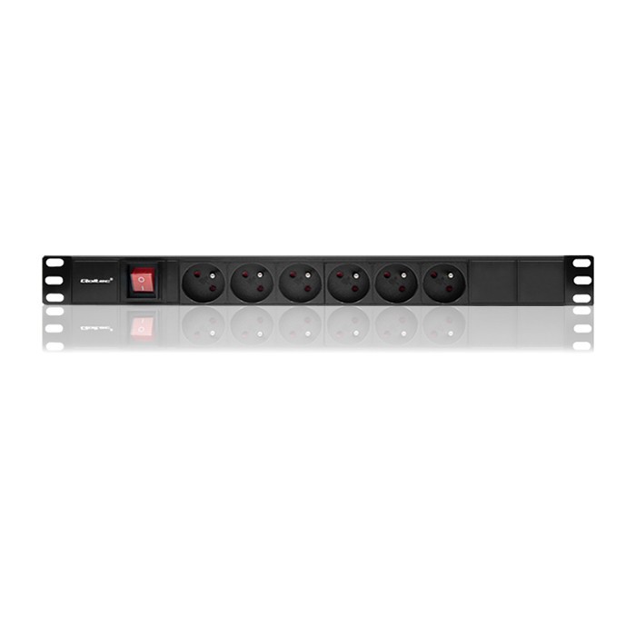 Listwa zasilająca Qoltec do Rack 19'' 1U 6 x French 2.0 m - obrazek 4