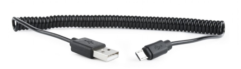 Kabel USB 2.0 męski A na microUSB męski 1.8 m Gembird Spirala - obrazek 2