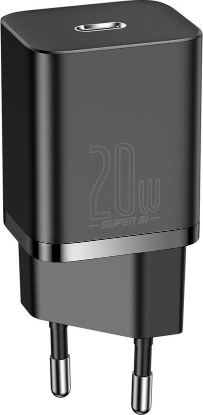 Ładowarka Sieciowa  USB  20W  1 x USB Type-C  QC 3.0  Baseus  Czarna