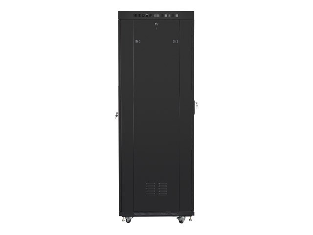 Szafa stojąca rack 19" 42U 600x800mm czarna (drzwi przednie szklane) LCD Lanberg - obrazek 4