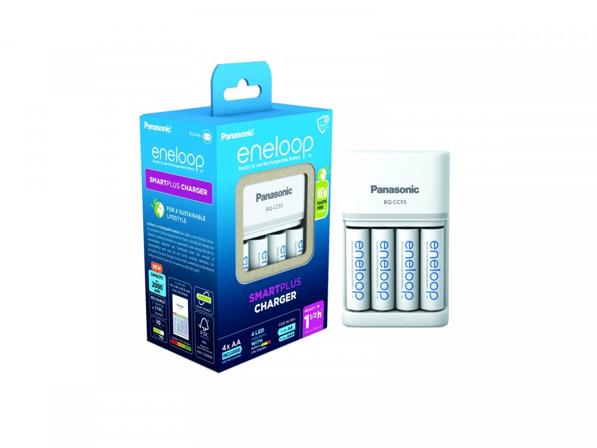 Ładowarka Panasonic Eneloop Smart Quick BQCC55 + 4xAA 2000mAh
