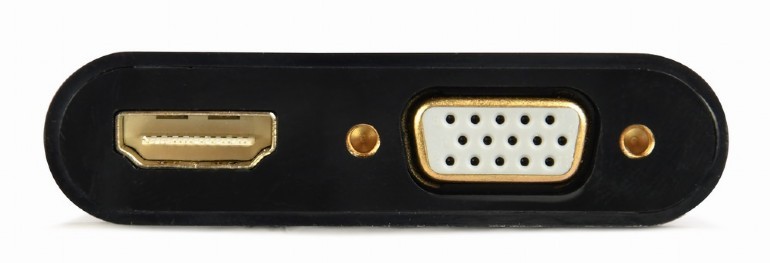 Adapter VGA męski do HDMI żeński + VGA żeński Gembird - obrazek 4