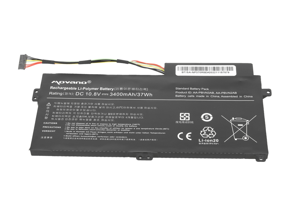 Bateria do laptopa Samsung NP370R5E; NP450R5E; NP510R5E 10.8V 3400 mAh - obrazek 2