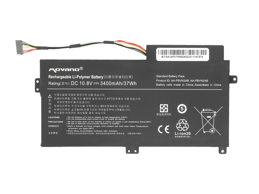 Bateria do laptopa Samsung NP370R5E; NP450R5E; NP510R5E 10.8V 3400 mAh - obrazek 4