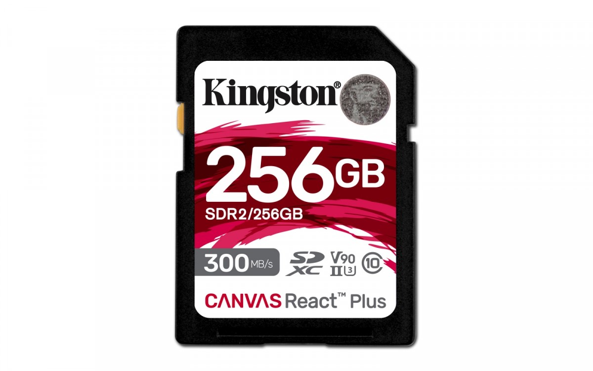 - karta pamieci SD  256GB SDXC  Kingston Canvas React Plus 300MB/260MB