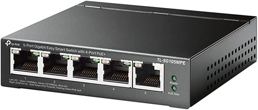 Switch TP-Link TL-SG105MPE   5x10/100/1000 MB/s Easy Smart - Metalowa obudowa  4xPoE+