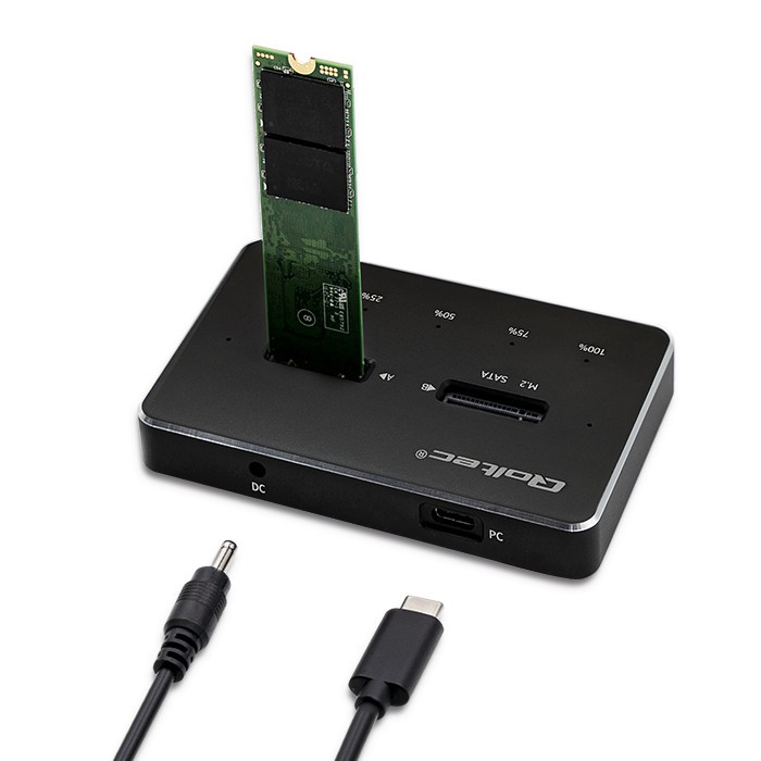 Stacja dokująca dla dysków 2 x SSD M.2 USB-C Qoltec - obrazek 3