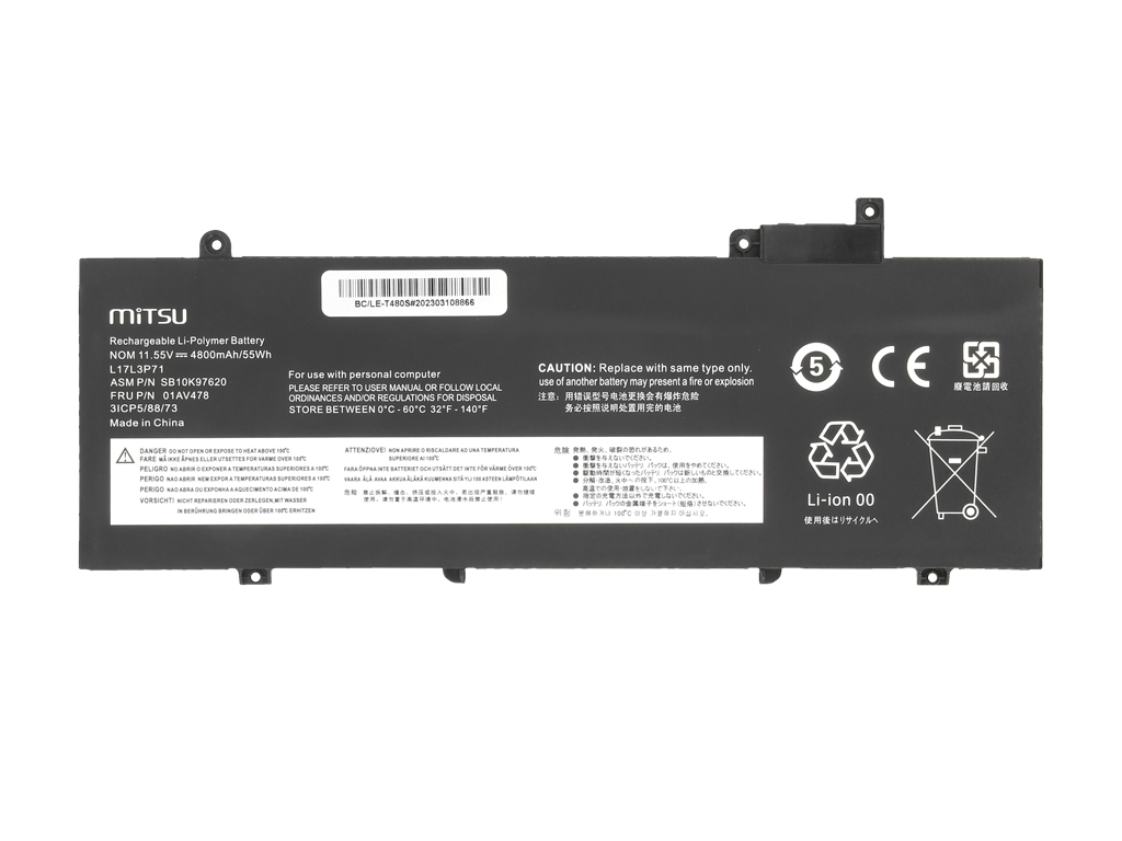 Bateria do laptopa Lenovo ThinkPad T480s 11.55V 4800mAh - obrazek 4