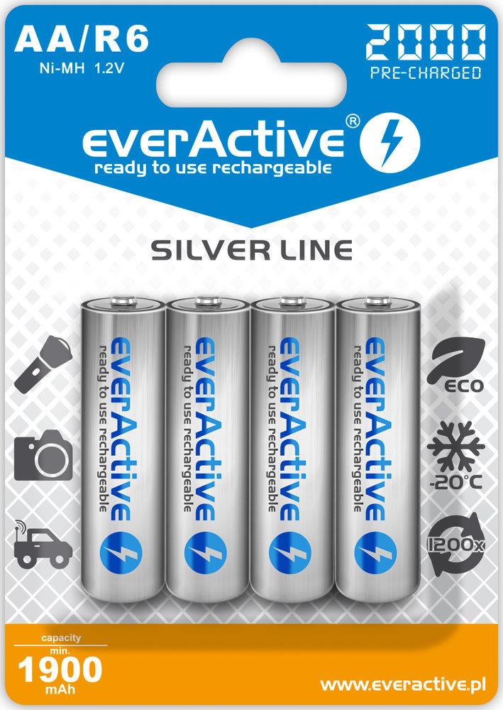 Akumulatorki AA/2000 mAh NIMH 4 szt. everActive Silver Line