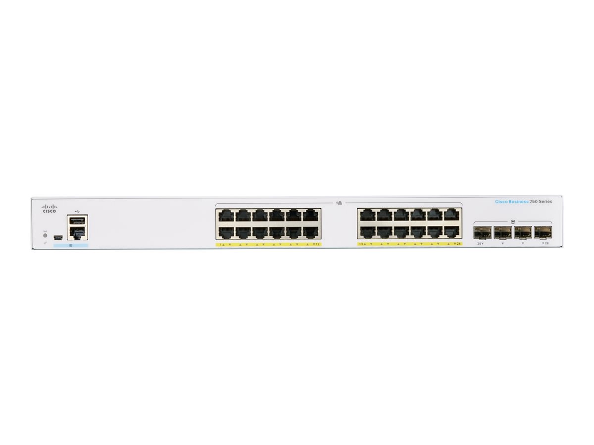 Switch Cisco CBS250-24FP-4G Smart 24-port Gigabit Full PoE 4X1G SFP - obrazek 2