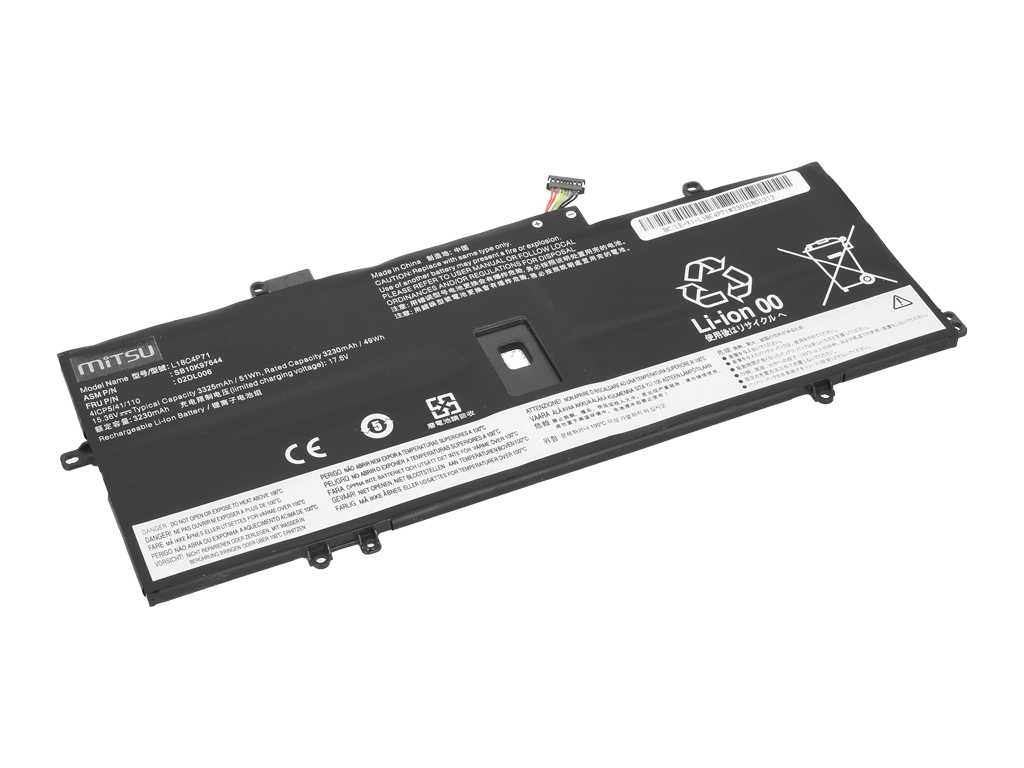 Bateria do laptopa Lenovo Thinkpad X1 Carbon gen7, gen8, Yoga 4gen, 5gen 15.36V 3325 mAh