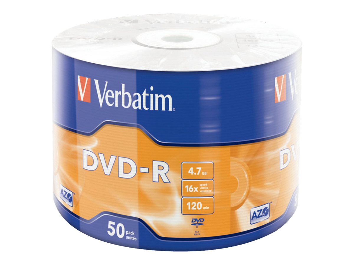 DVD-R VERBATIM 4.7GB x16 Spindle *50