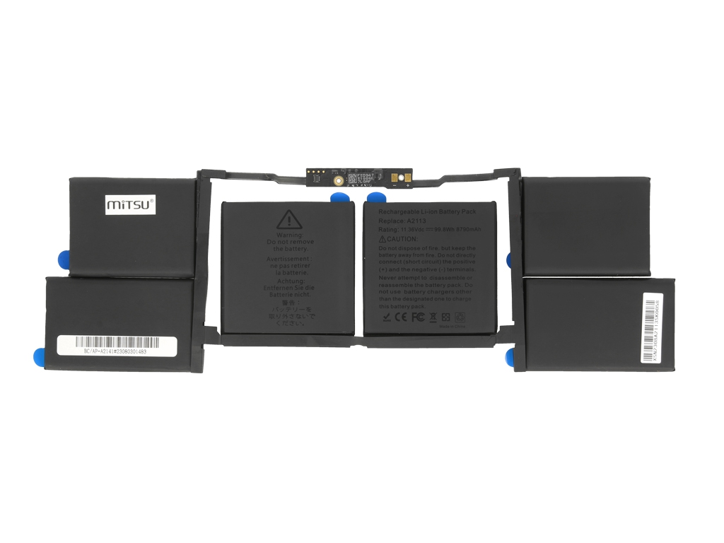 Bateria do laptopa Apple MacBook Pro 16" A2141 (2019, 2020r.) 11.36 V 8790 mAh - obrazek 4