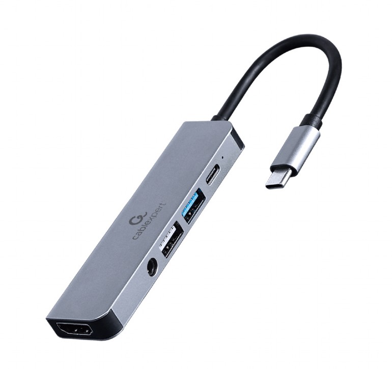Stacja dokująca do laptopa USB Type-C 4K 1x HDMI 1x USB 3.0 1x USB 2.0 Audio 1x USB-C PD 87W Gembird