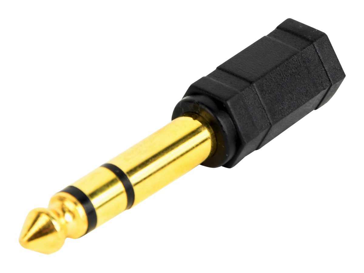 Adapter Jack męski 3,5mm na 6,35mm żeński stereo Czarny Gembird - obrazek 4