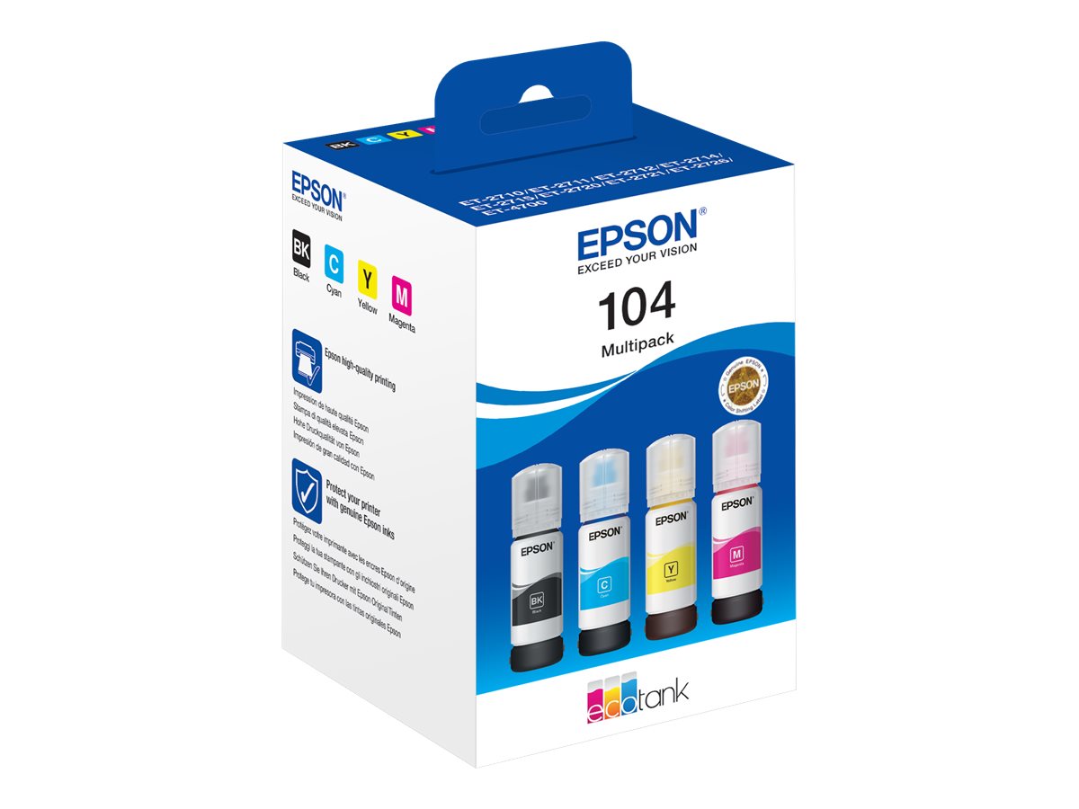 Tusze Epson 104 C13T00P640 Multipack C/M/Y/K - obrazek 2