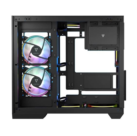 Obudowa Modecom Volcano Panorama APEX ARGB 3F Czarna - obrazek 2