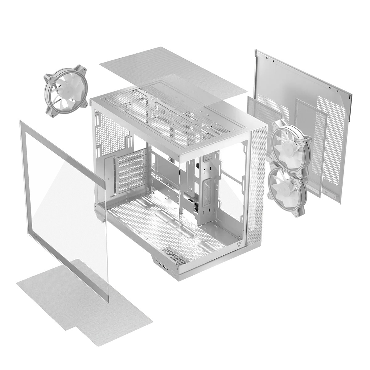 Obudowa Modecom Volcano Panorama APEX ARGB 3F Biała - obrazek 3