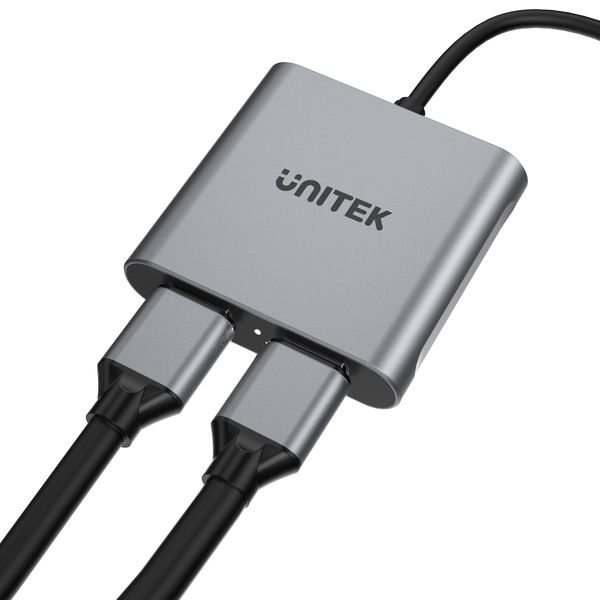 Adapter USB Type-C męski na 2 x HDMI żeński 4K 60Hz Unitek - obrazek 2