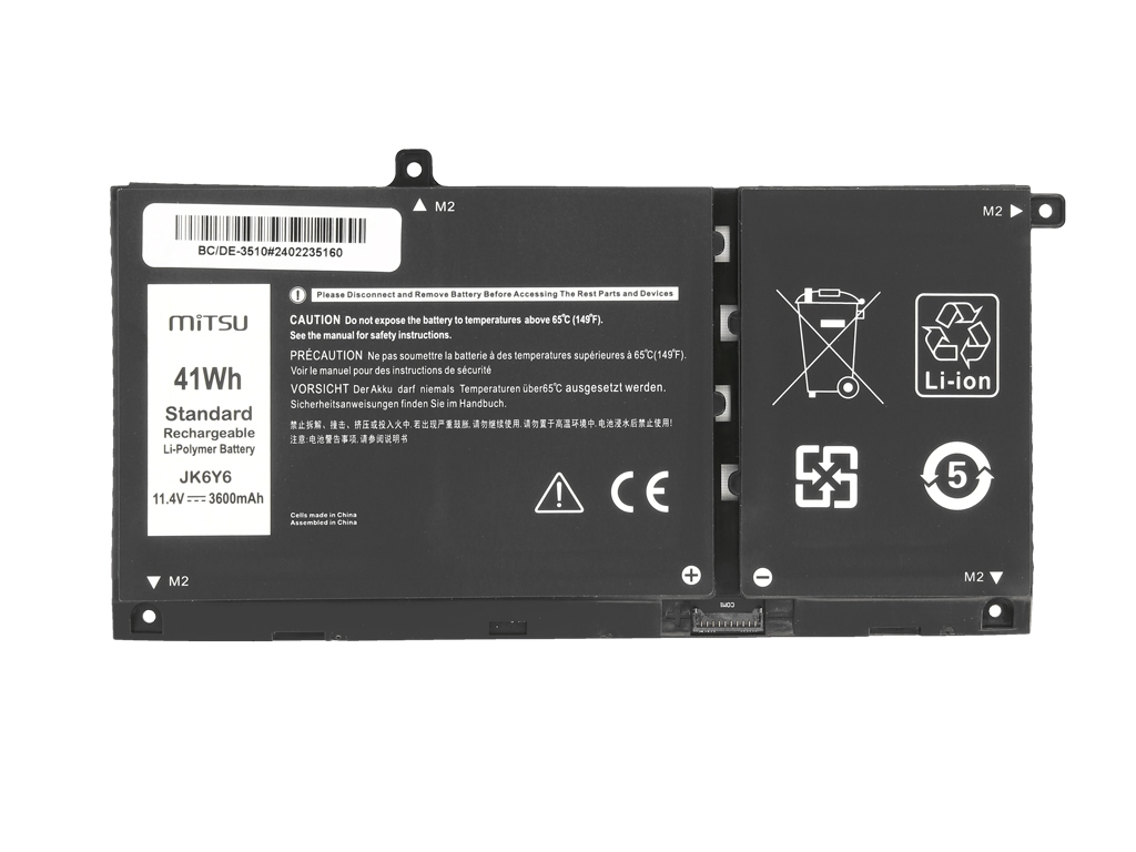Bateria do laptopa Dell Latitude 15 (3510), Inspiron 13 (7306) 11.4 V 3600 mAh - obrazek 2