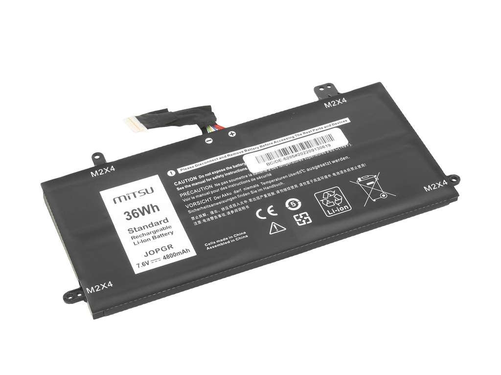 Bateria do laptopa Dell Latitude 12 (5285), 12 (5289)  7.6 V  4800 mAh