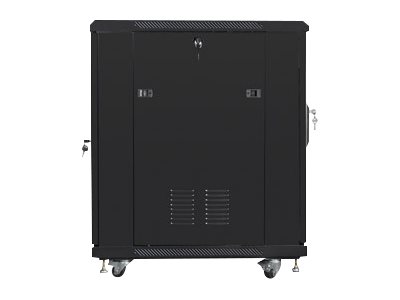 Szafa stojąca rack 19" 15U 600x800mm czarna (drzwi przednie szklane) Lanberg - obrazek 4