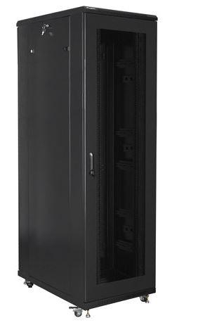 Szafa stojąca rack 19" 42U 800x1000mm czarna (drzwi przednie perforowane) Lanberg - obrazek 4