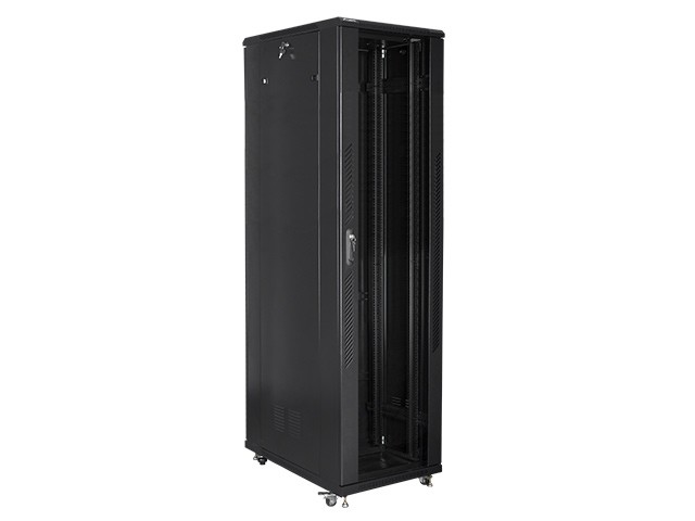 Szafa stojąca rack 19" 47U 800x1000mm czarna (drzwi przednie szklane) Lanberg - obrazek 5
