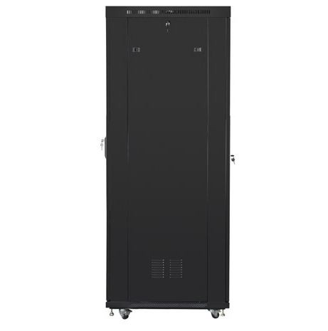 Szafa stojąca rack 19" 27U 800x1200mm czarna (drzwi przednie perforowane) LCD Lanberg - obrazek 3