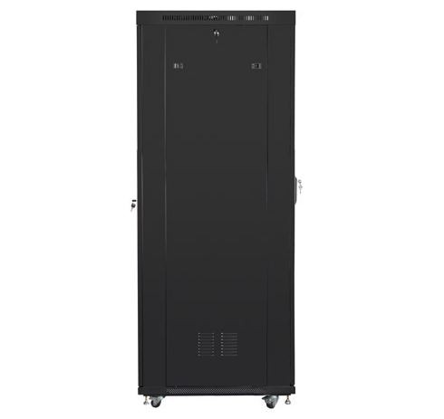 Szafa stojąca rack 19" 27U 800x1200mm czarna (drzwi przednie perforowane) LCD Lanberg - obrazek 2
