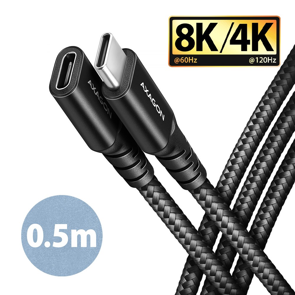 Kabel USB Type-C  przedłużacz  1.5 m  PD 240W 4K  Axagon