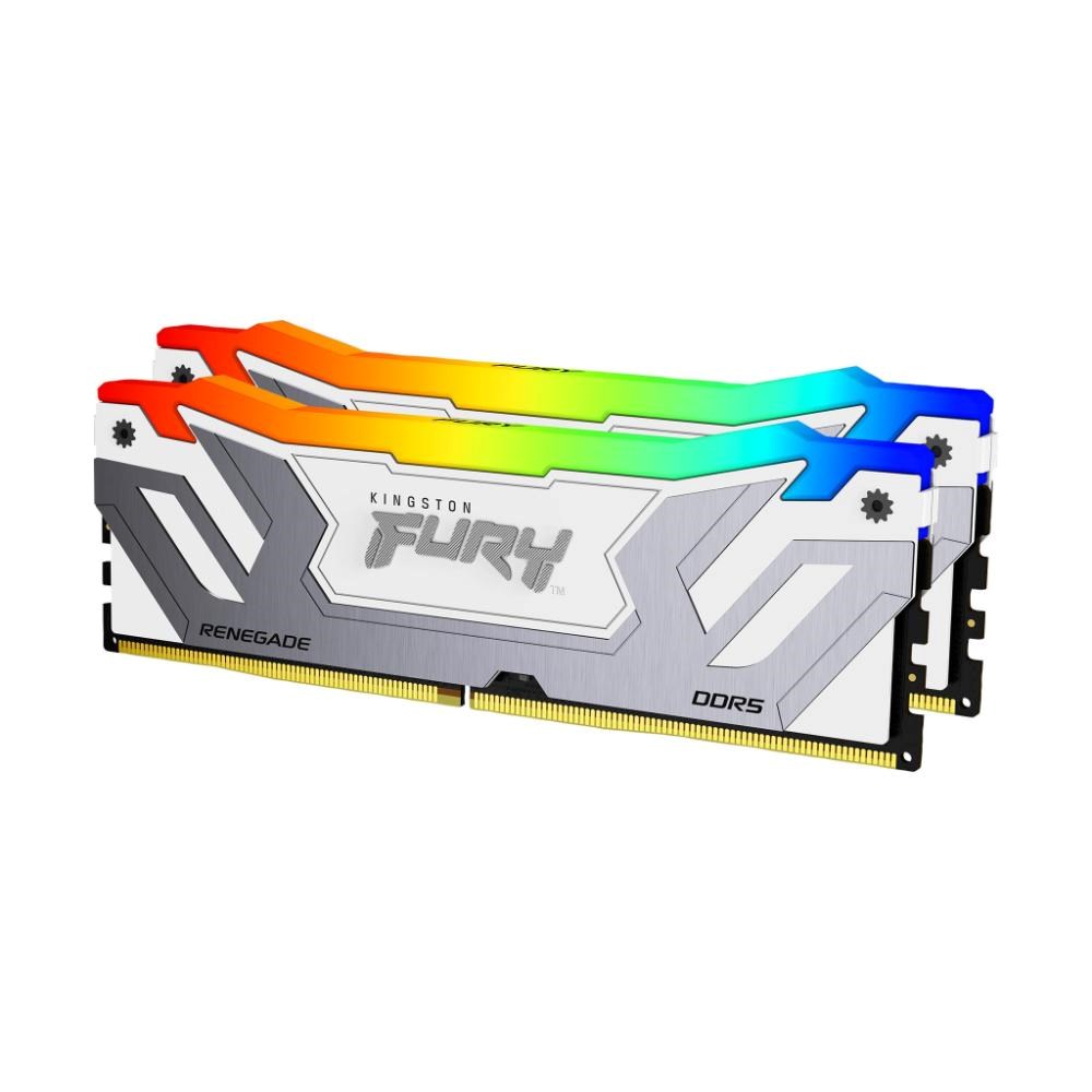 CUDIMM PC-8400 DDR5 48GB Kingston KF584CU40RWAK2-48 Fury Renegade RGB White XMP **2 x 24GB** - obrazek 2