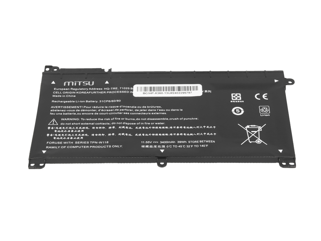 Bateria do laptopa HP Pavilion X360 13-U101NW; 13T-U100; 13-U117NA 11.55V 3400 mAh - obrazek 2