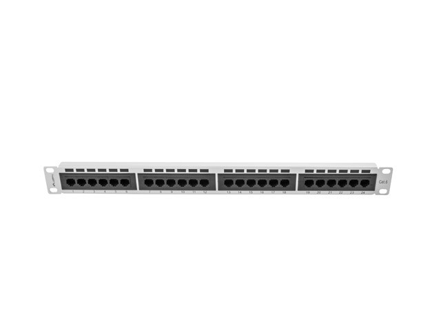 Patchpanel 19" 1U 24 porty kat.6 UTP Szary Lanberg - obrazek 4