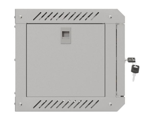 Szafa wisząca rack 10'' 4U 300x300mm szara (drzwi przednie szklane) Langberg - obrazek 3