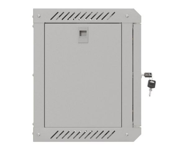 Szafa wisząca rack 10'' 6U 300x300mm szara (drzwi przednie szklane) Langberg - obrazek 4