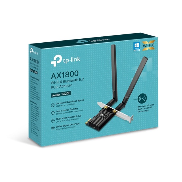 Bezprzewodowa karta sieciowa PCI Express Wi-Fi 6 AX1800 TP-Link Archer TX20E Bluetooth 5.2 - obrazek 2