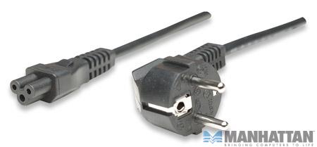 Kabel zasilający do laptopa 3 - pinowy "koniczynka" 1.2 m Manhattan