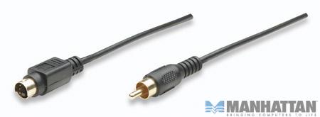 Kabel S-Video męski na Cinch męski  4.8 m  MANHATTAN