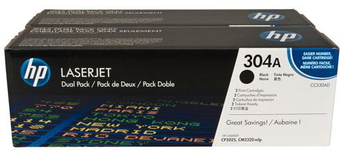 Tonery HP 304A  CC530AD  Black  2x3500 str.