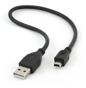 Kabel USB 2.0 męski A na miniUSB typ CANON (5-pin) męski  0.3m  Gembird