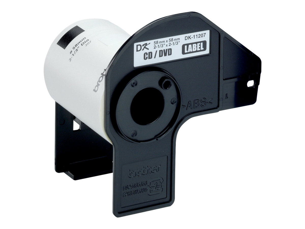 Taśma do drukarki etykiet Brother DK11207 Etykieta foliowa na płyty CD/DVD 58mm x 58mm 100 szt. - obrazek 2