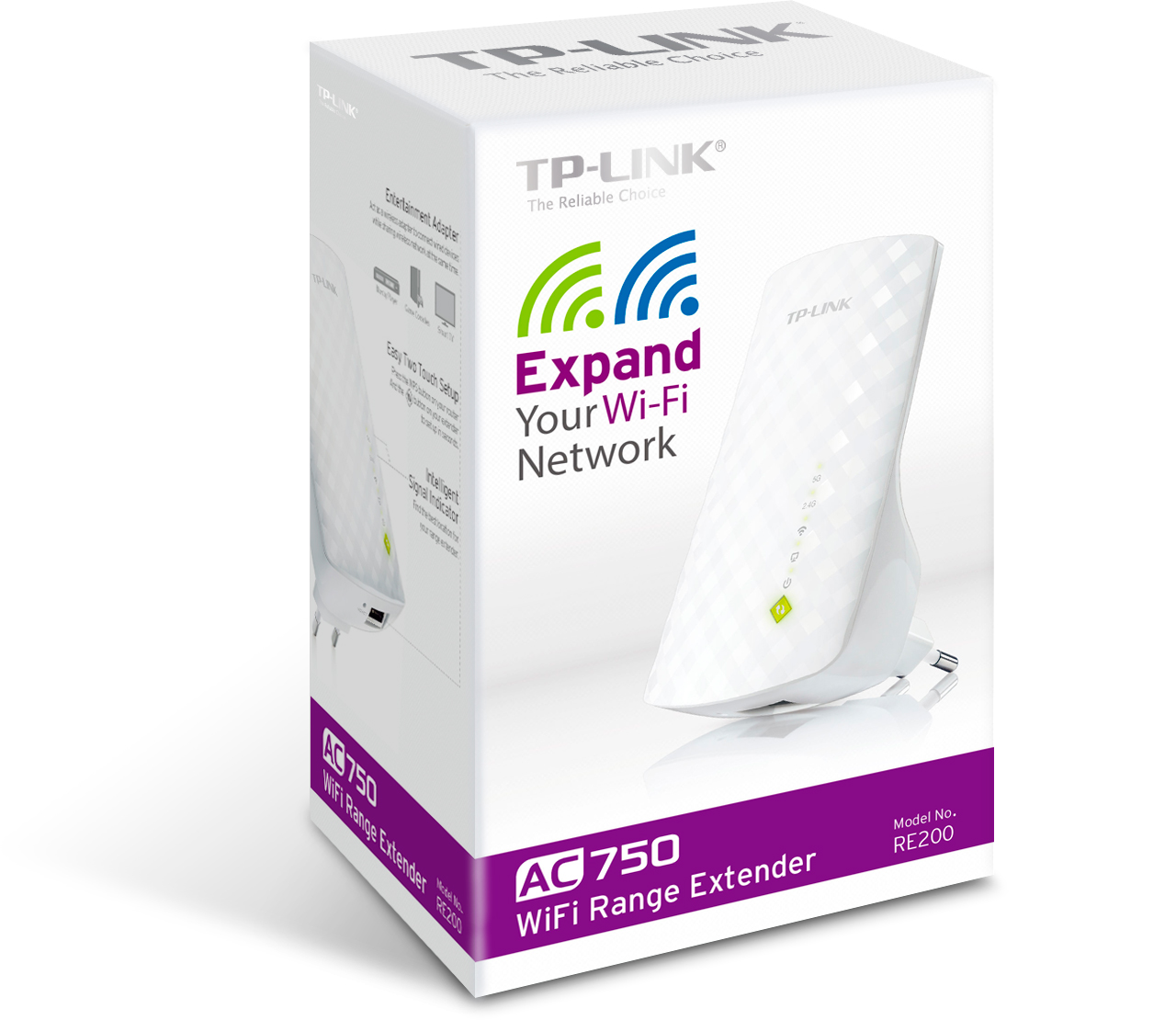 Wzmacniacz sieci bezprzewodowej Wi-Fi Dual-Band AC750 TP-Link RE200 - obrazek 3