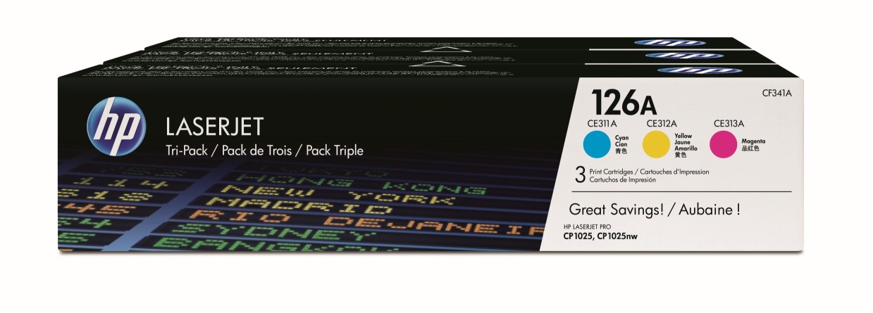 Tonery HP 126A CF341A Cyan Magenta Yellow 1000 str.