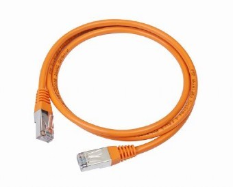 Kabel RJ45/RJ45 0.25 m Patchcord Kategoria 5e Pomarańczowy