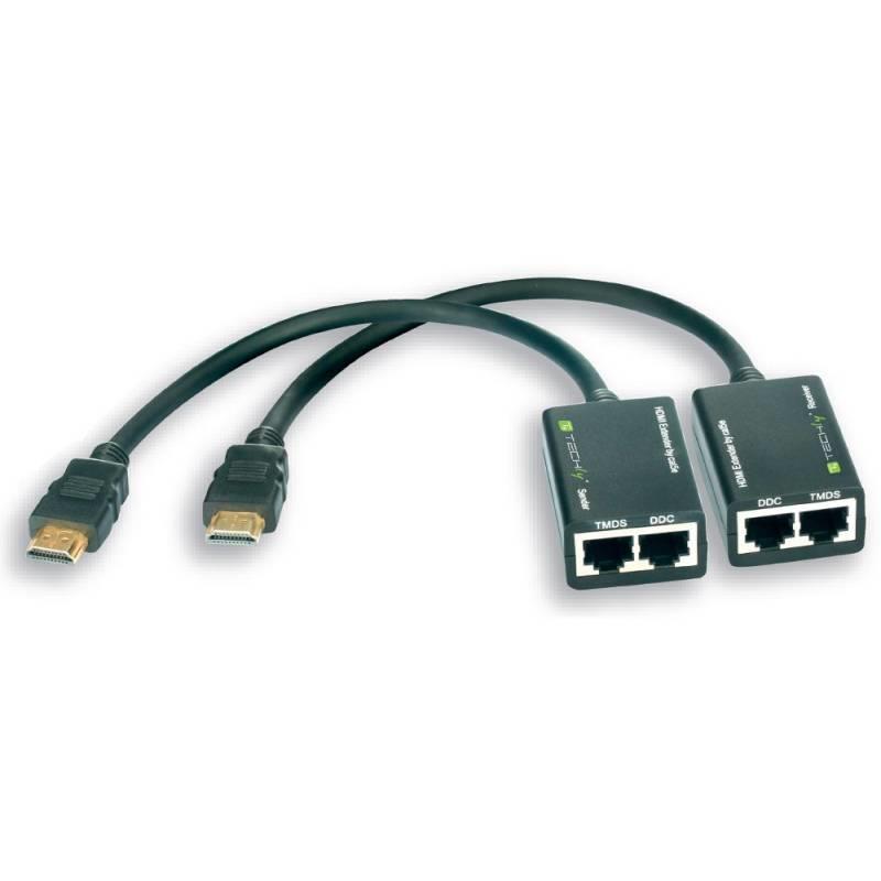 Extender HDMI po skrętce kat5e/6 do  30m Full HD 3D  Techly